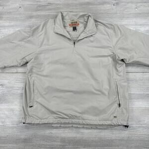 Izod Windbreaker Mens XL Ivory Short Sleeve X-treme Function Golfwear Vented